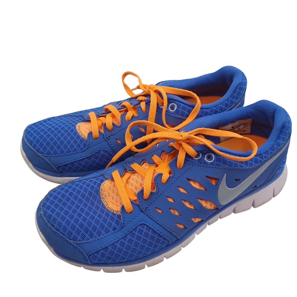 Nike Free 5.0 Running Shoes Womens‎ 8 Blue Orange Excellent Lightweight Mesh